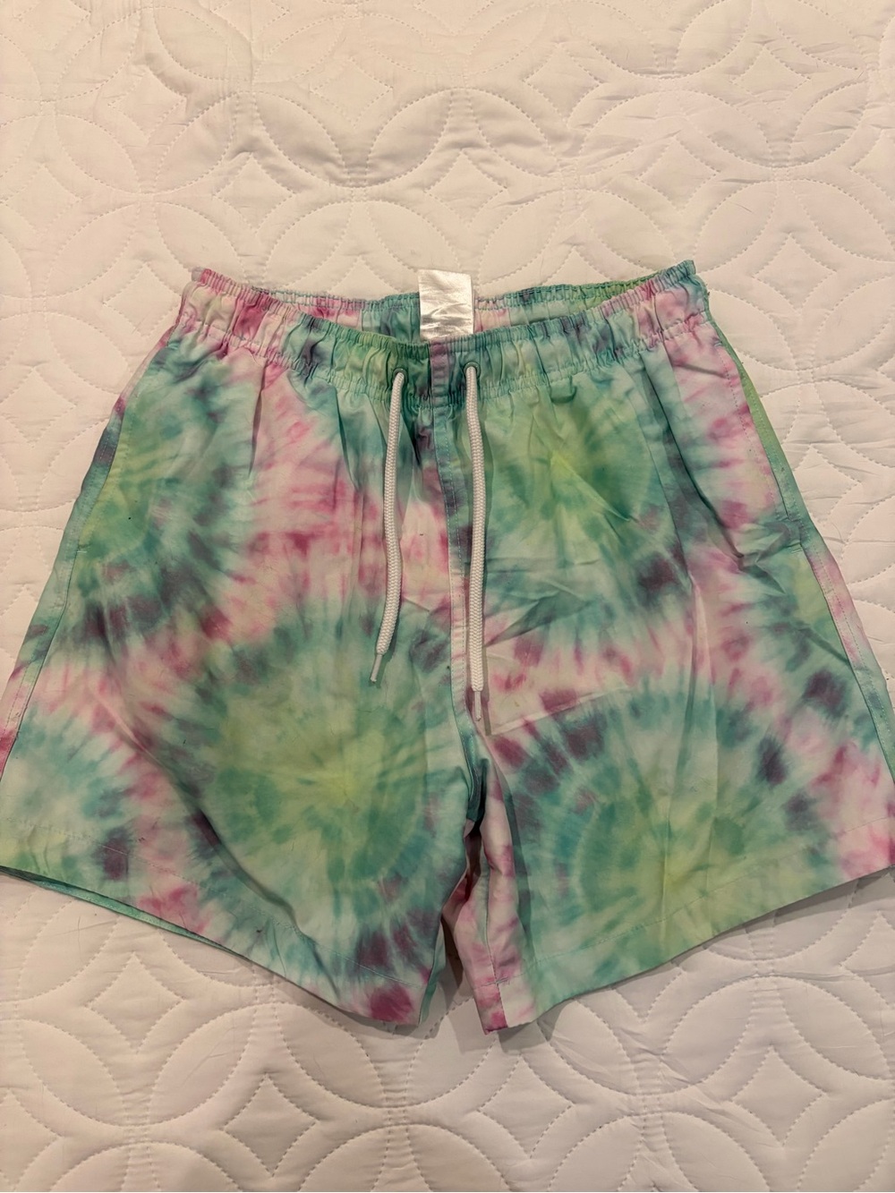 H&M Pastel Tie-Dye Swim Trunks